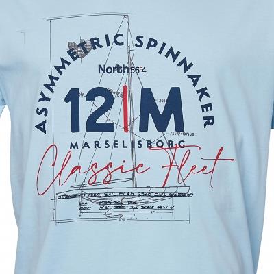 North 56*4 Mens Big Size Printed Tee Shirt (11126B) 2XL-10XL, 2 Colours