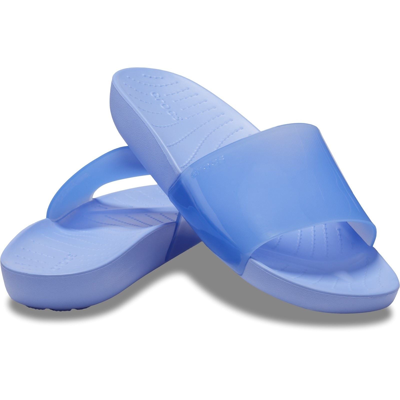 Crocs Women's Splash Gloss Slide in Moon Jelly 4 to 8