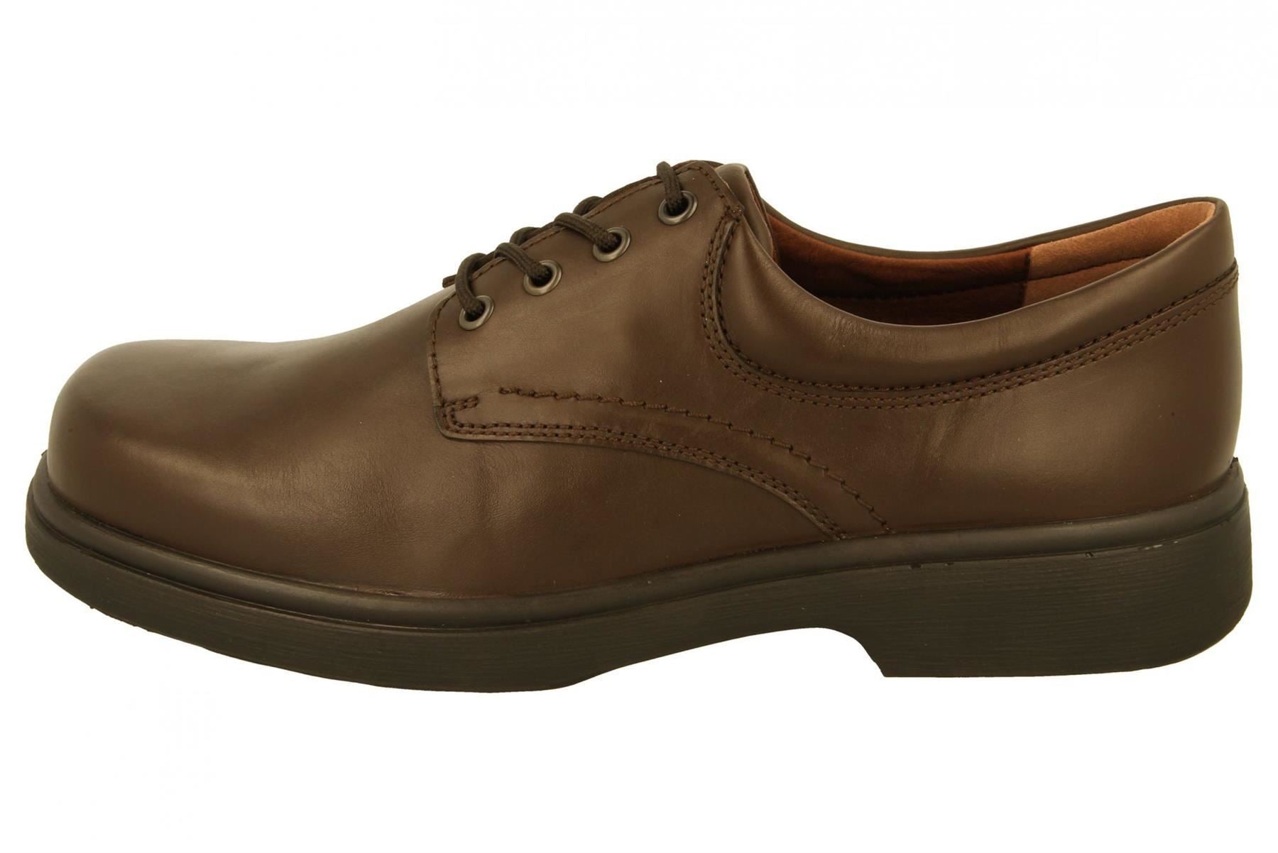 DB Mens Extra Wide Fit (6V) Lace Up Leather Black Size 11