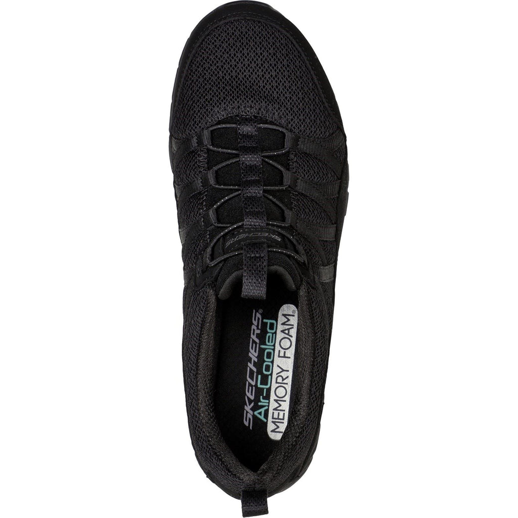 Skechers (GAR104281) Women's Gratis Sport Live Golden Trainers in Black 3 to 8