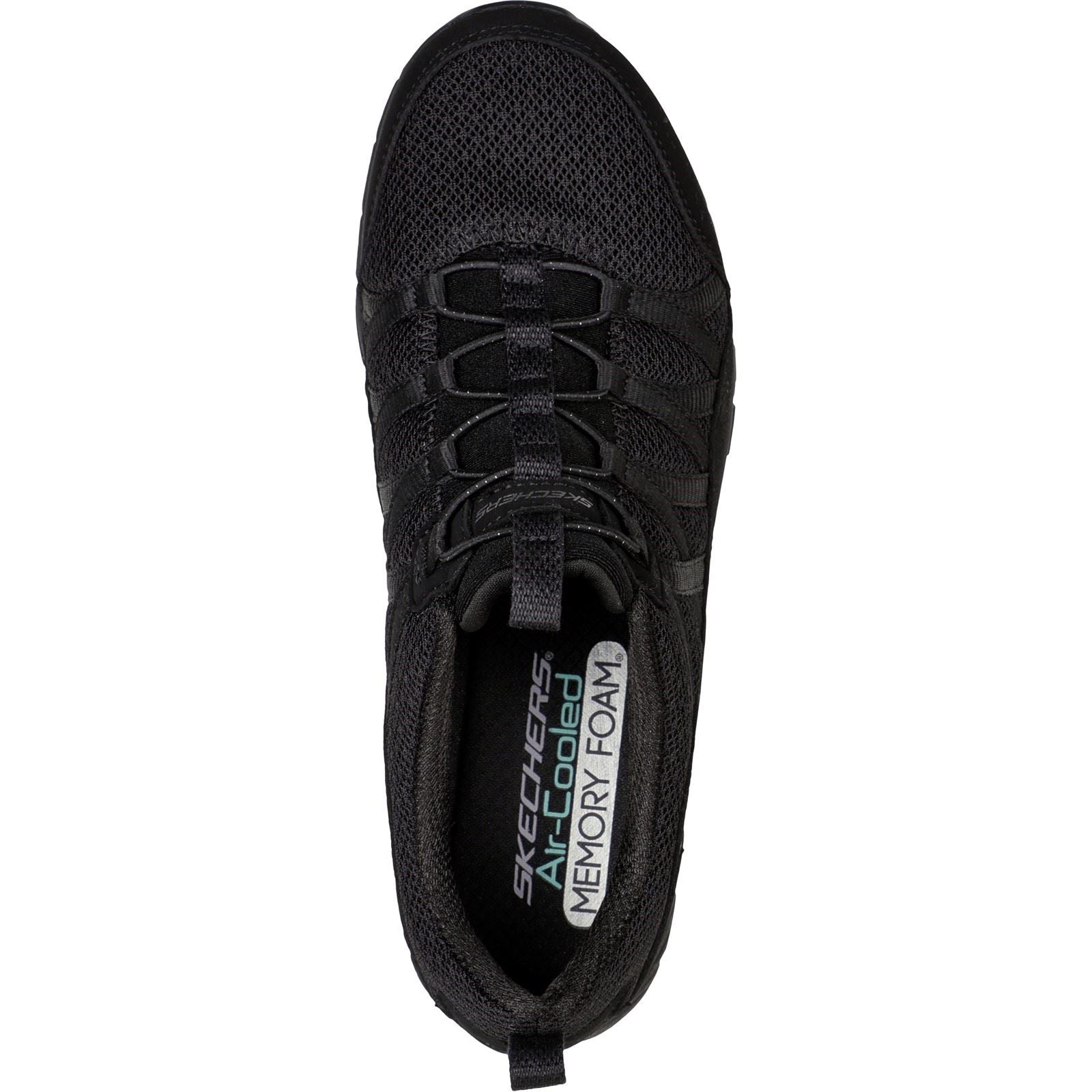 Skechers (GAR104281) Women's Gratis Sport Live Golden Trainers in Black 3 to 8