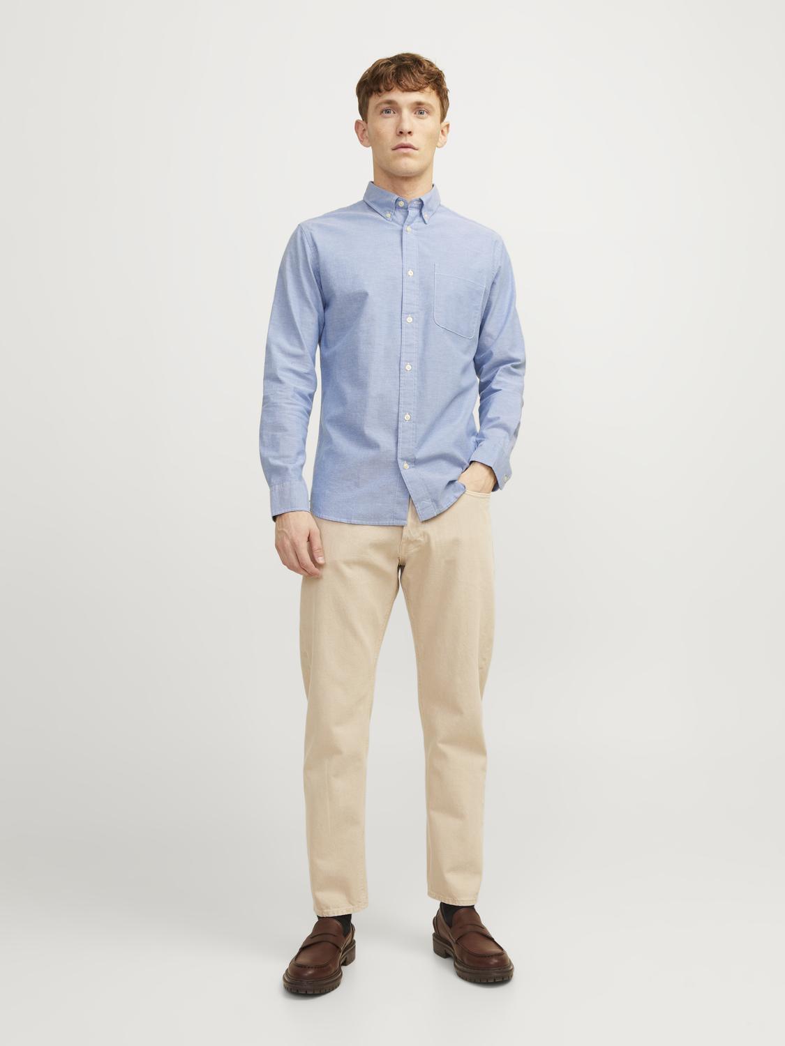 Jack & Jones Oxford Shirt With Long Sleeves For Men (JPRBLUBROOK) in 8 Colours, L-XL