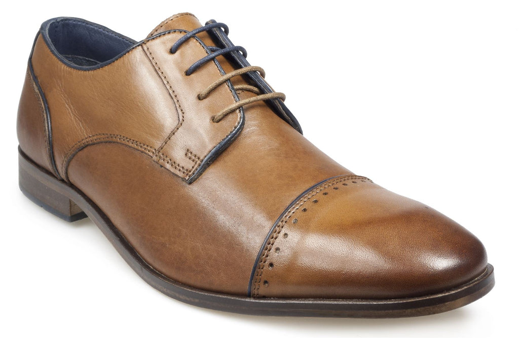 Pod Mens Lace up shoe (Regus) in Cognac