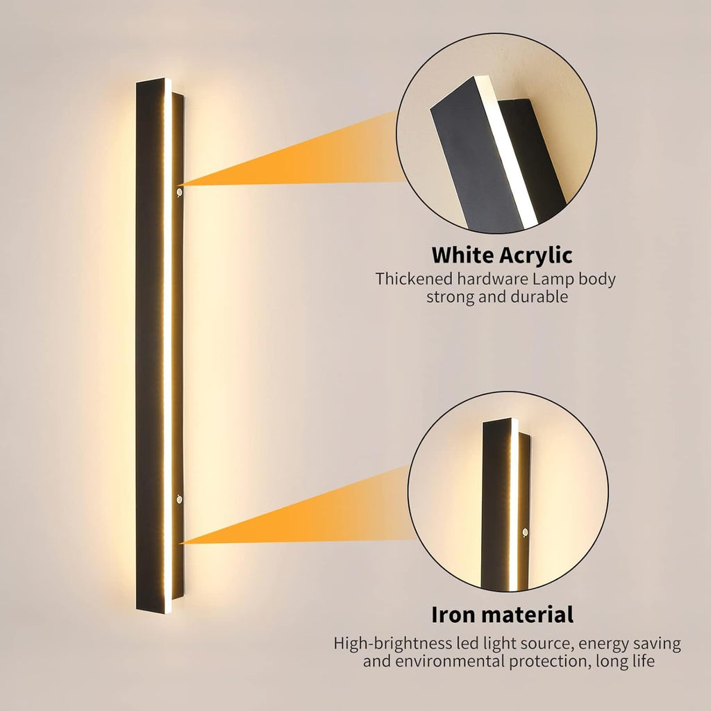 Mikeru 80CM LED Outdoor Wall Light, 3 Color 3000K/4500K/6000K, Rainproof