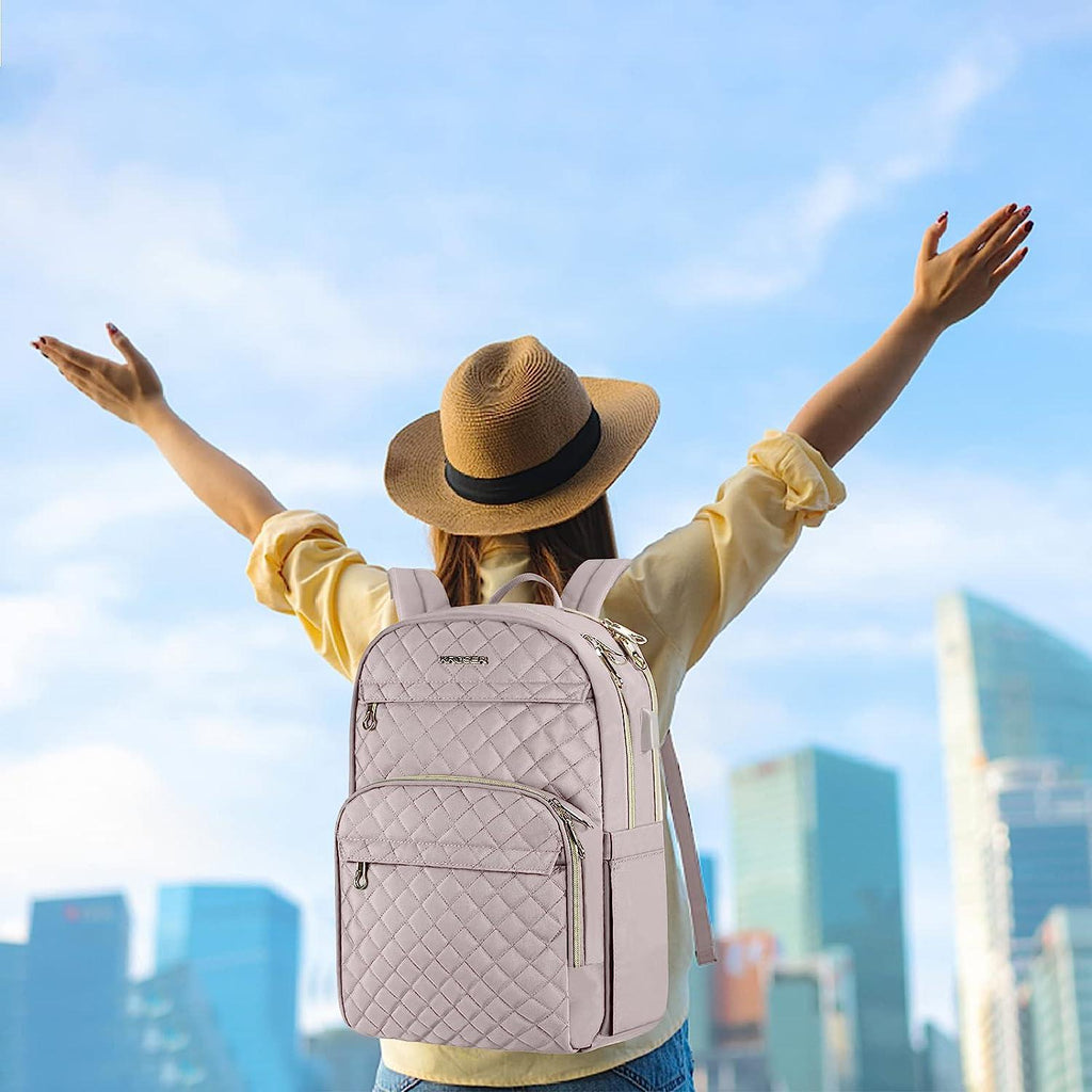 Laptop Backpack 15.6 Inch USB Charging Water Repellent Travel School Bag Kroser