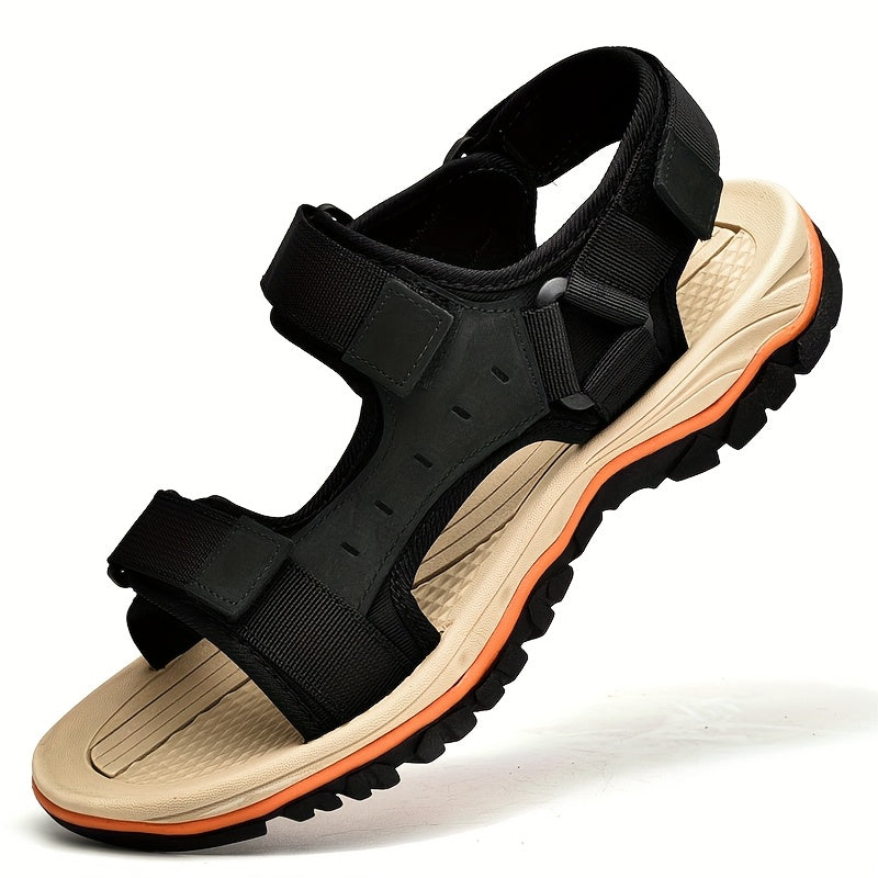 Unisex Adjustable Hook-and-Loop Closure Breathable Fabric Sandals