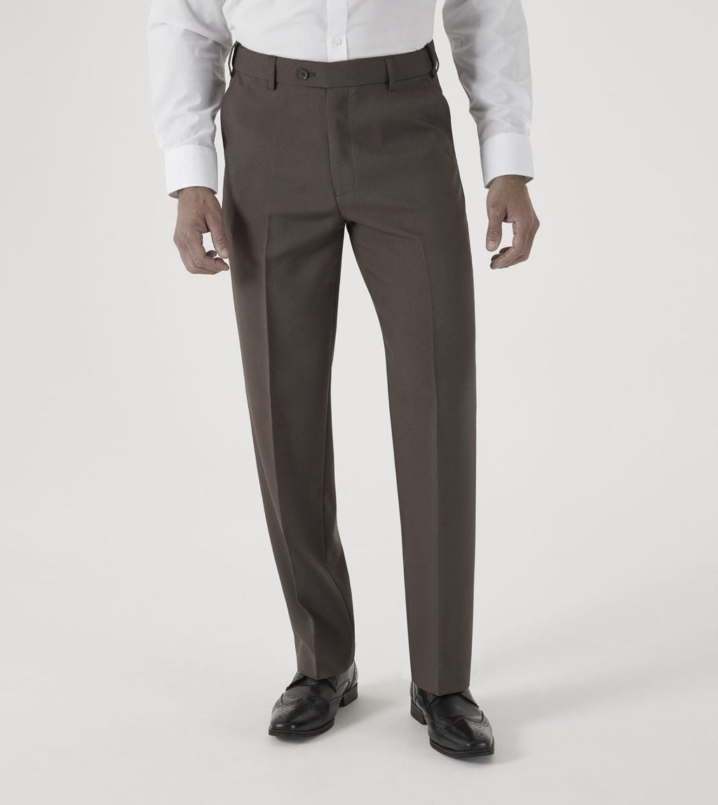 Skopes Brooklyn Hopsack Trouser For Mens in Taupe, Waist 28 to 62