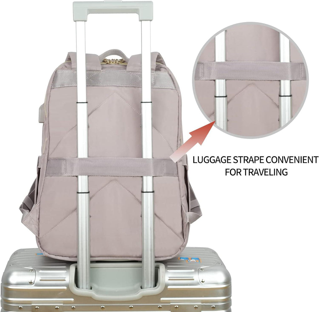 Laptop Backpack 15.6 Inch USB Charging Water Repellent Travel School Bag Kroser