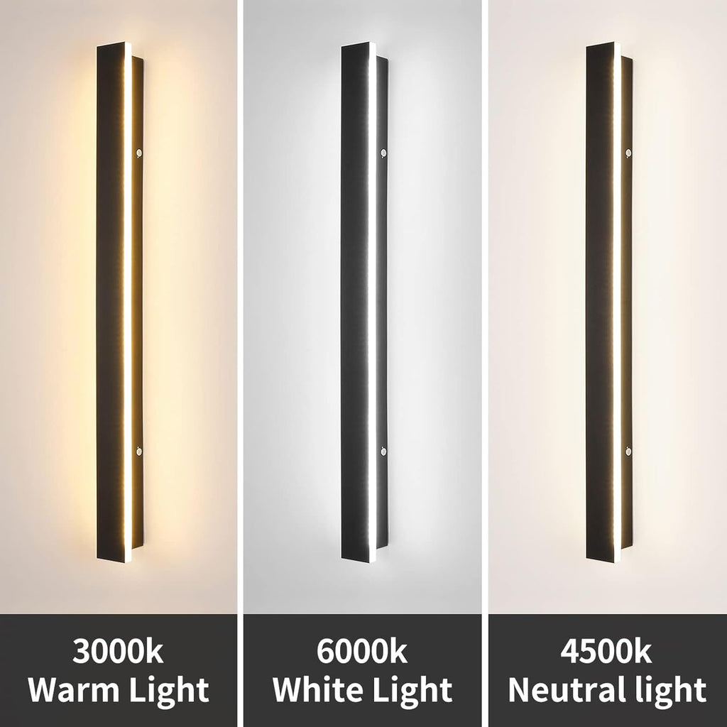 Mikeru 80CM LED Outdoor Wall Light, 3 Color 3000K/4500K/6000K, Rainproof