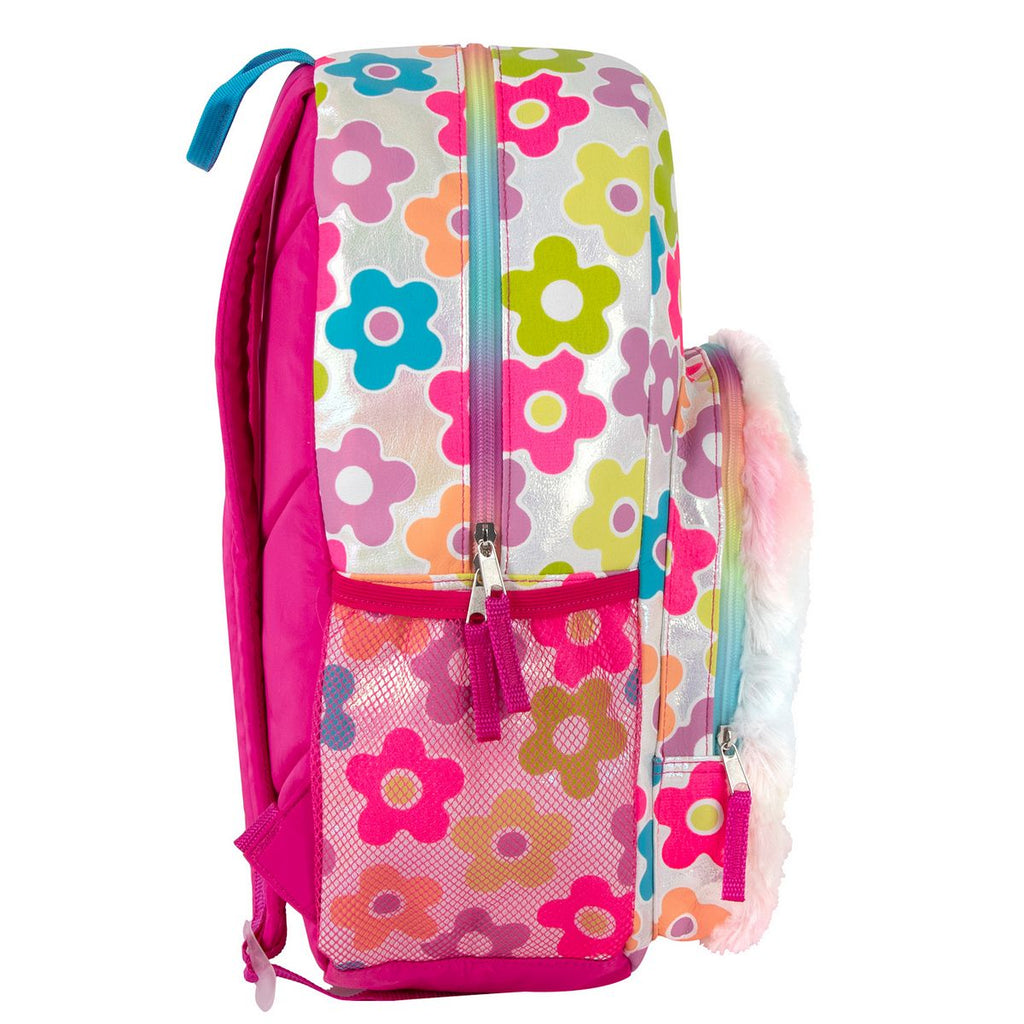 Daisy Faux-Fur Applique Backpack