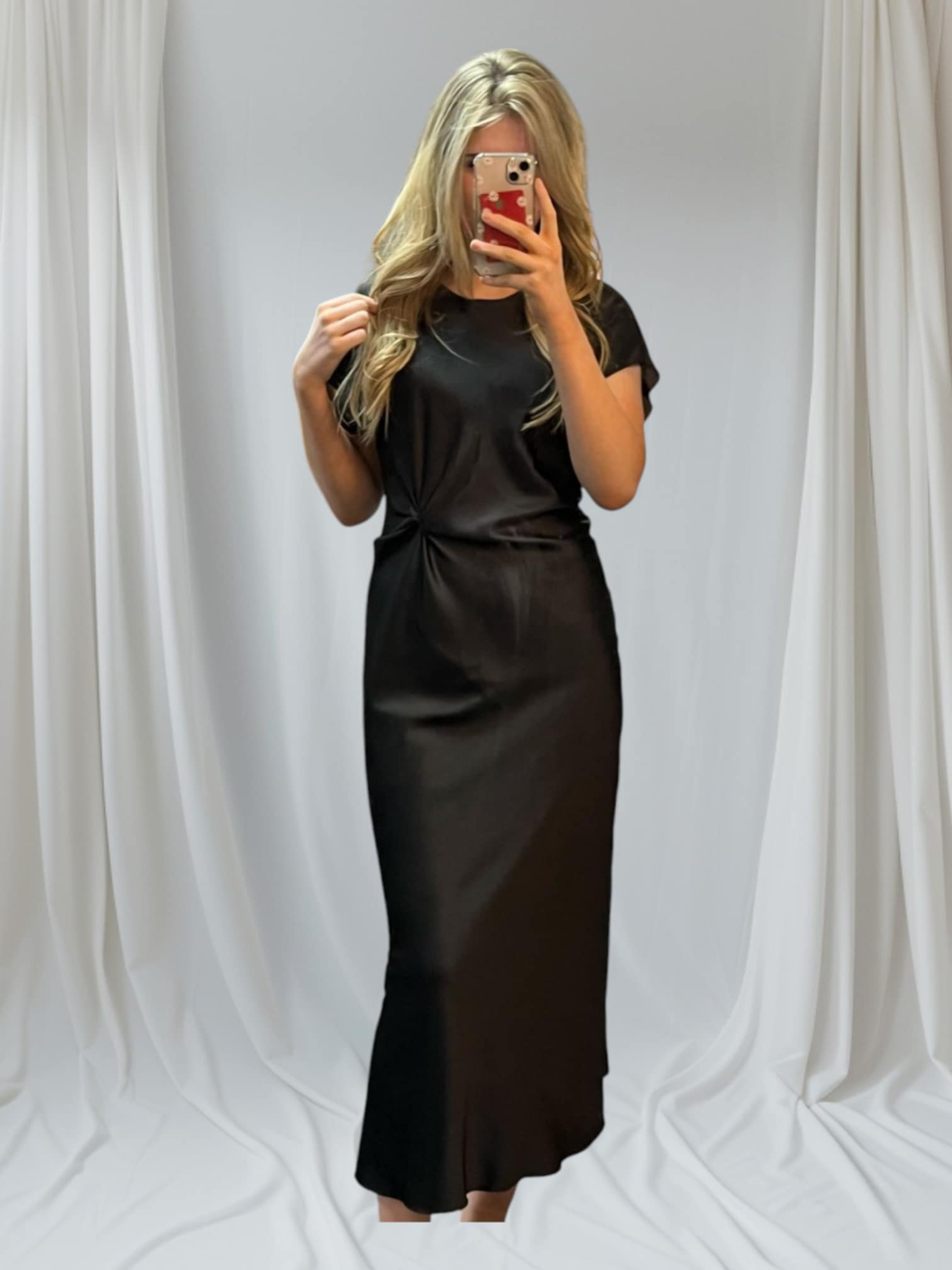 Luxtyle Knot Detail Dress – One Size Fits 8–14