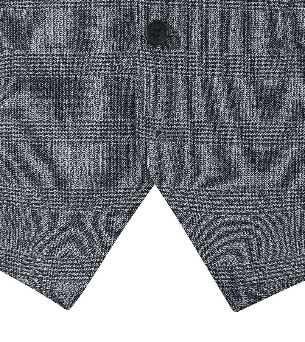 Skopes Anthony Suit Waistcoat For Men in Grey Check, 36R-62R