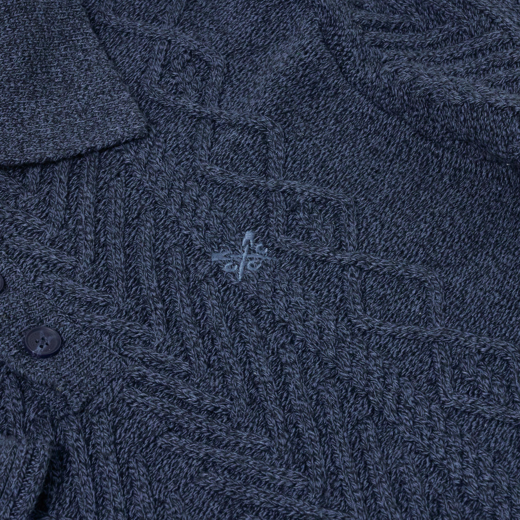 Crew Clothing Company Men's Cable Knit Button Neck Jumper 6 Colours XS–3XL