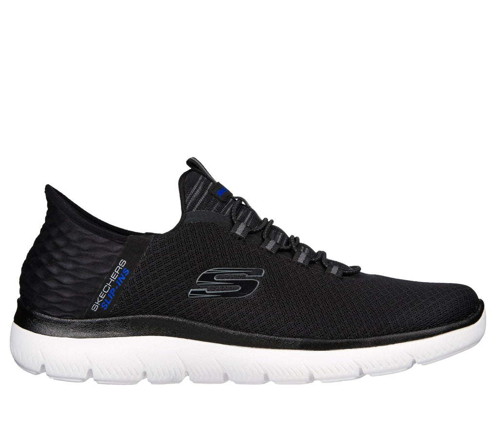 Skechers Slip On Sneaker Shoe For Men Summits High Range Mesh Slip-Ins in Black, 5.5-14