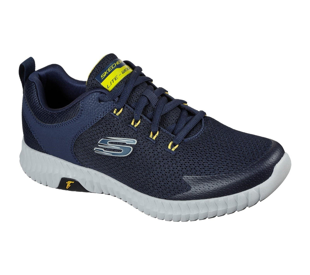 Skechers Elite Flex Prime Take Over Sport Shoes Mens Sports in  Navy Yellow