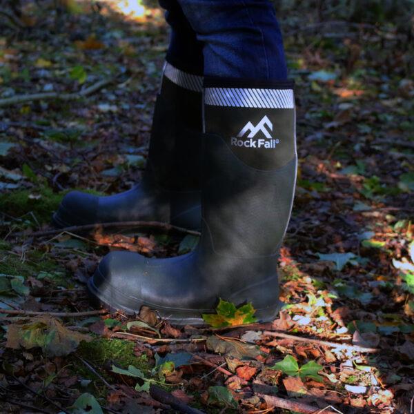 Rock Fall RF280 Meadow Neoprene Safety Wellington in 5 to 13, Green