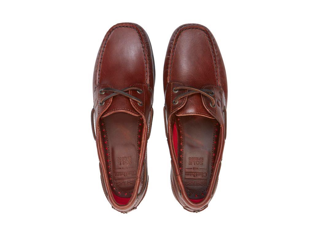 Chatham Mens Galley II Burgundy  Premium Leather Boat Shoes