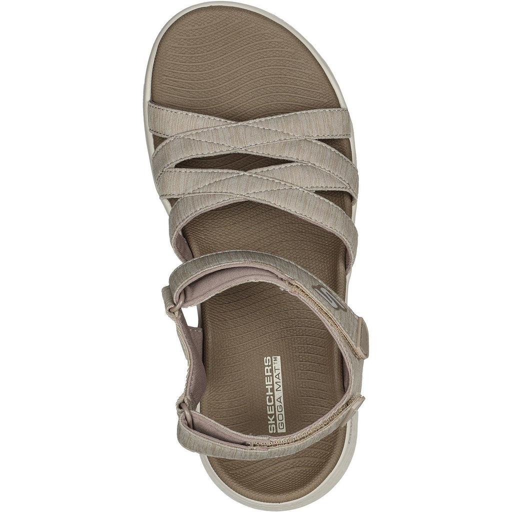 Skechers (GAR141450) Women's Go Walk Flex Sunshine Sandal in Taupe 3 to 8
