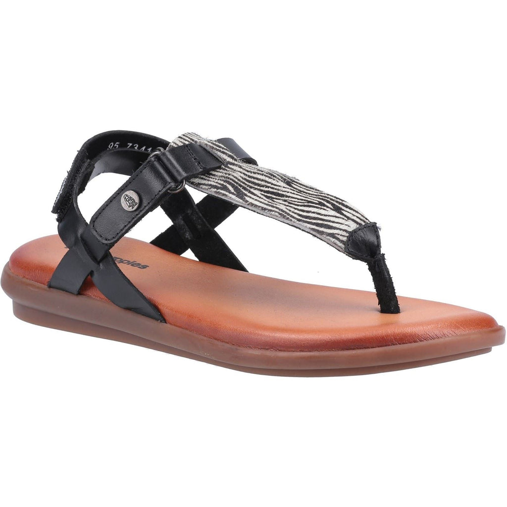 Hush Puppies Norah Sandal Toe Post Ladies Summer in Zebra