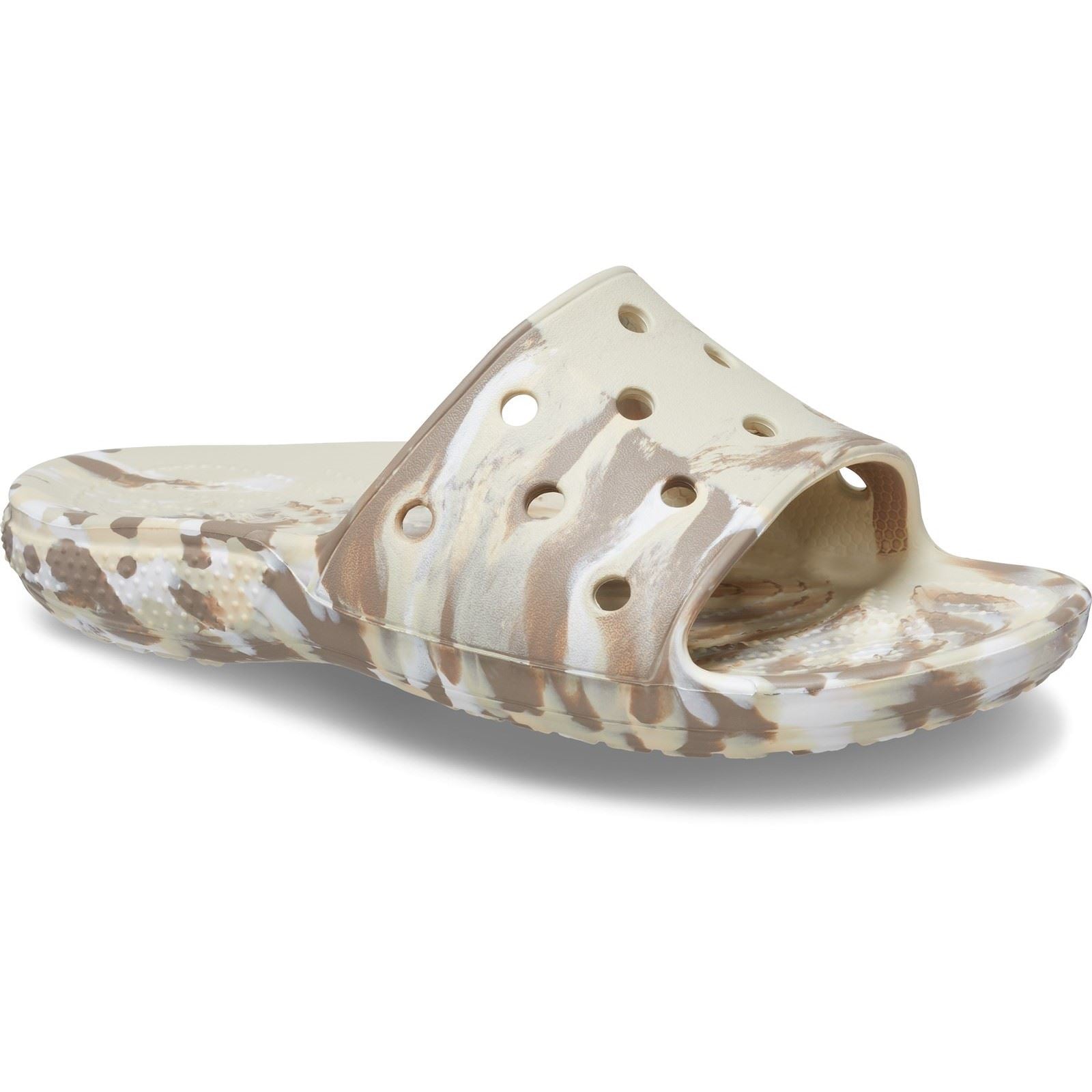 Crocs Unisex's Classic Marbled Slide in Bone/Multi 4 to 8