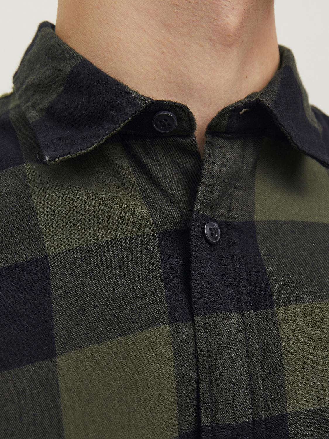 Jack & Jones Twill Checked Shirt With Long Sleeves For Men (JJEGINGHAM) in 5 Colours, L-XL