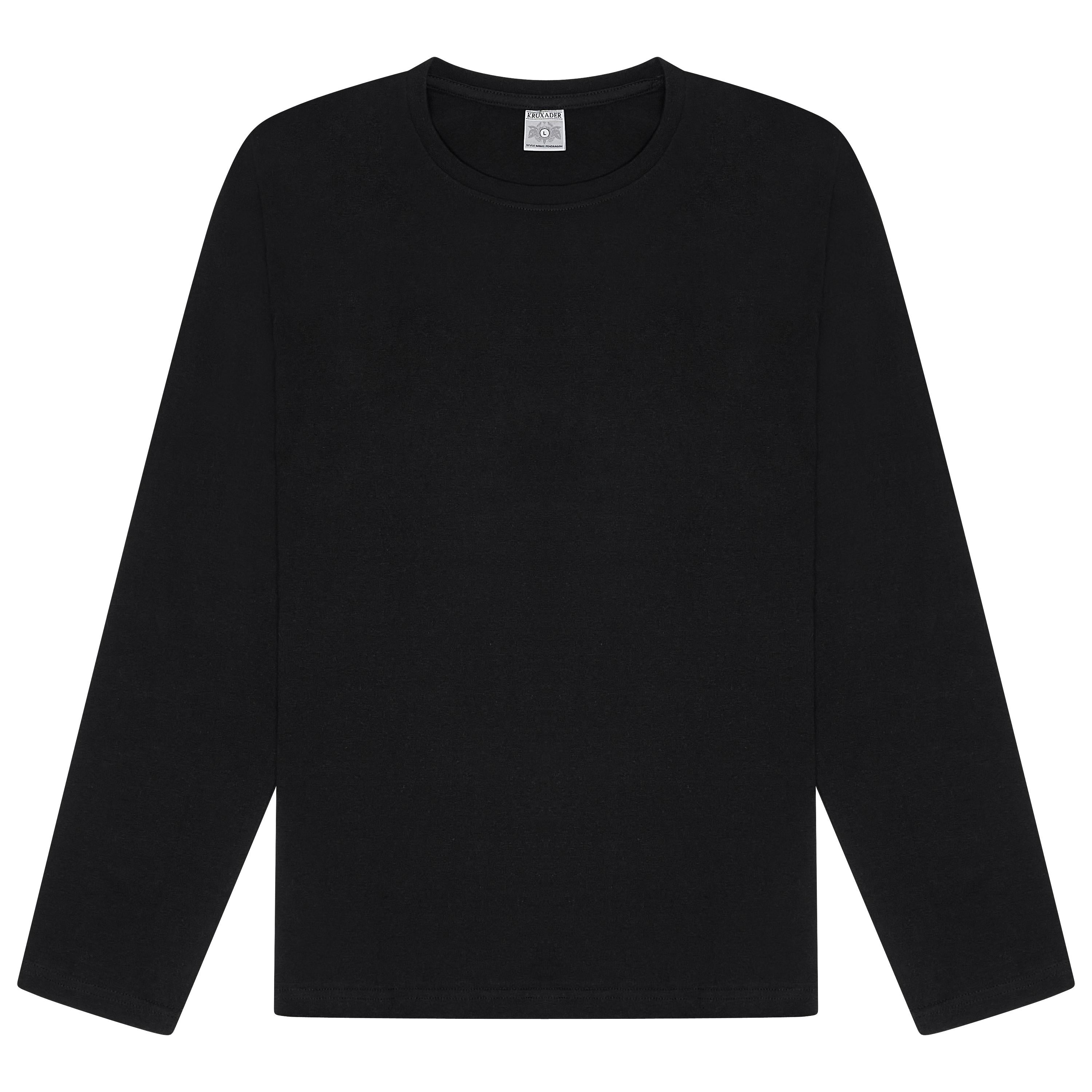 Kruxader Men's Pyjama Set Black Check Cotton Long Sleeve S–4XL