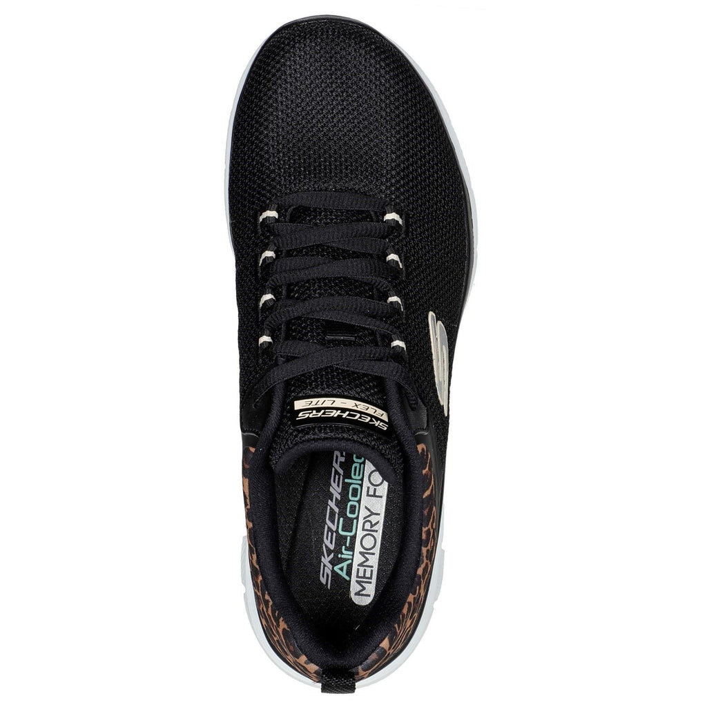 Skechers (GAR149582) Women's Flex Advantage 4.0 - Wild Ballad Shoe in Black/Leopard 3 to 8