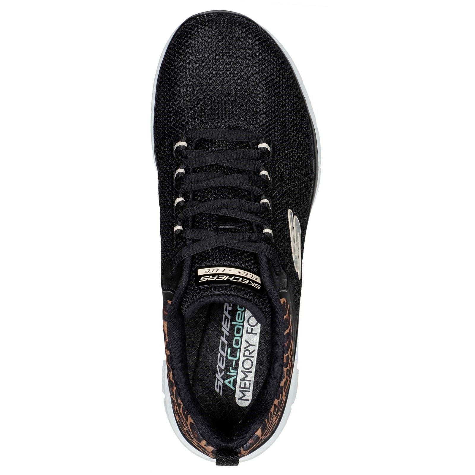 Skechers (GAR149582) Women's Flex Advantage 4.0 - Wild Ballad Shoe in Black/Leopard 3 to 8