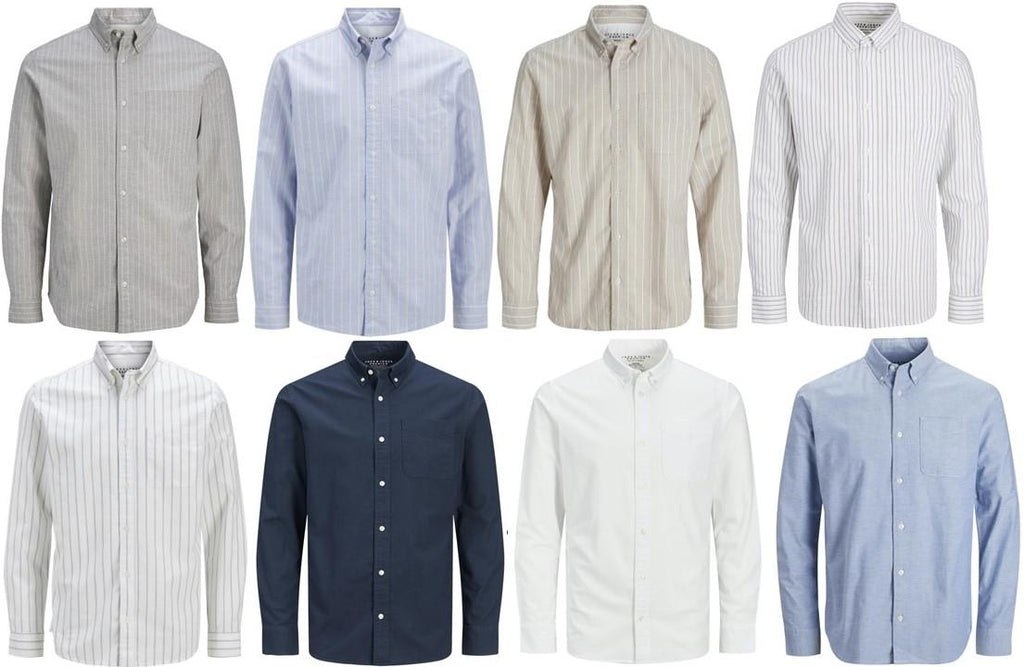 Jack & Jones Oxford Shirt With Long Sleeves For Men (JPRBLUBROOK) in 8 Colours, L-XL