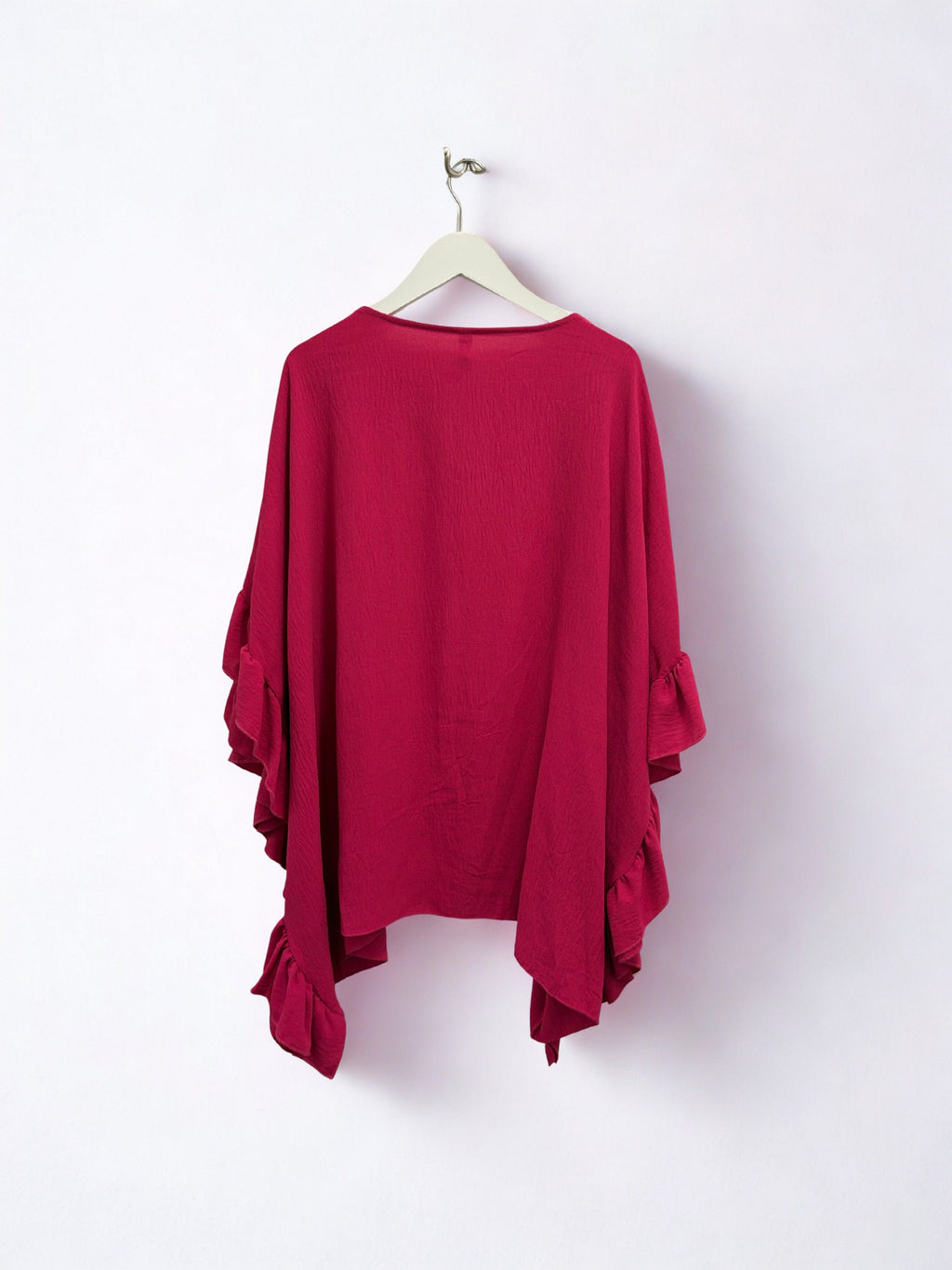 Women’s Ruffle Sleeve Kimono Cardigan | Lightweight Layering Jacket | One Size Fits 8–24/26