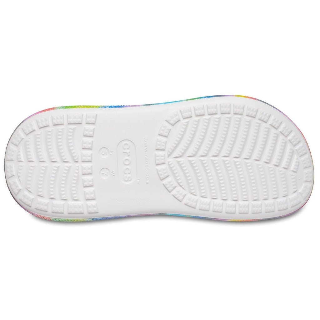 Crocs Women's Classic Crush Spray Dye Clog in Black/Multi 4 to 8