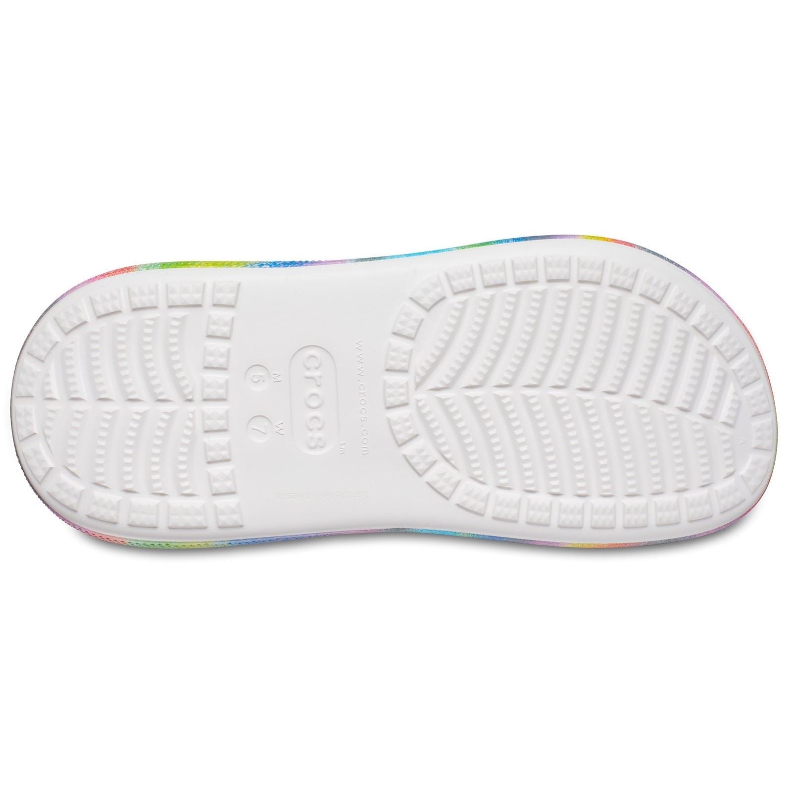 Crocs Women's Classic Crush Spray Dye Clog in Black/Multi 4 to 8