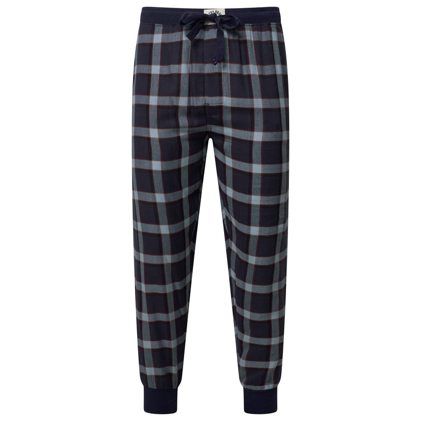 Lucky Brand Mens Pyjama Set Crew Neck Flannel Pants Cotton Lounge Sleepwear - QHA UK
