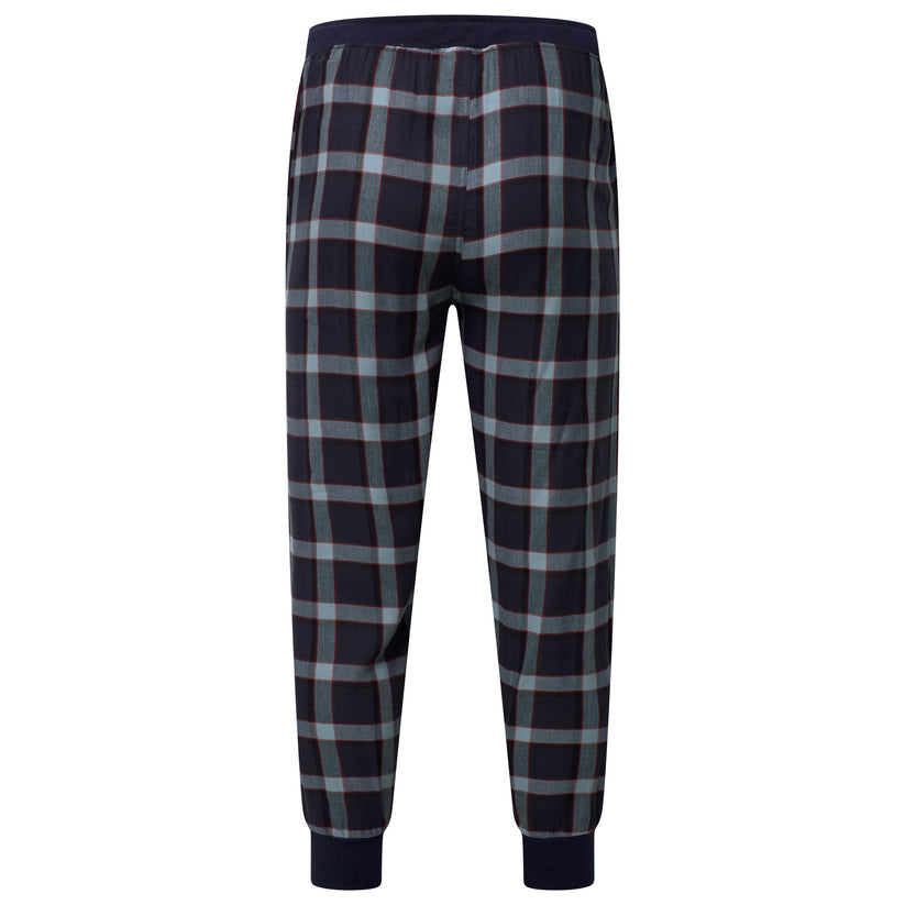 Lucky Brand Mens Pyjama Set Crew Neck Flannel Pants Cotton Lounge Sleepwear - QHA UK