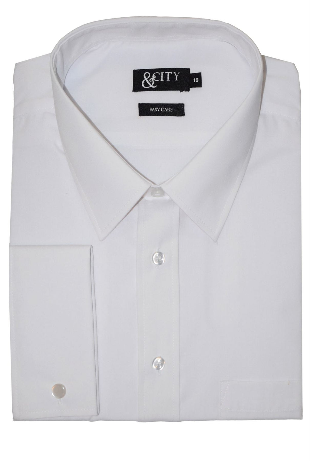Mens Easy Care Poly Cotton Double Cuff Shirts