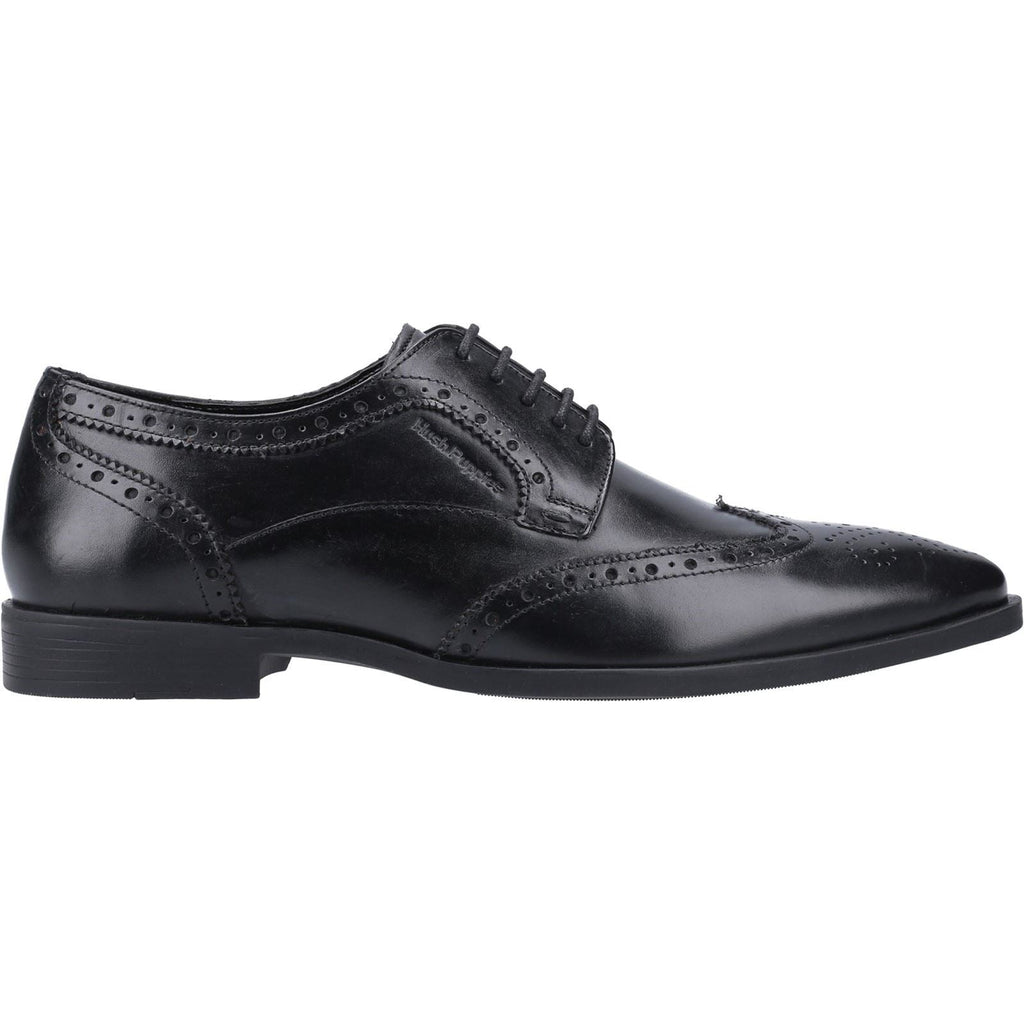 Hush Puppies Brace Brogue Lace Up Mens Shoes in Black