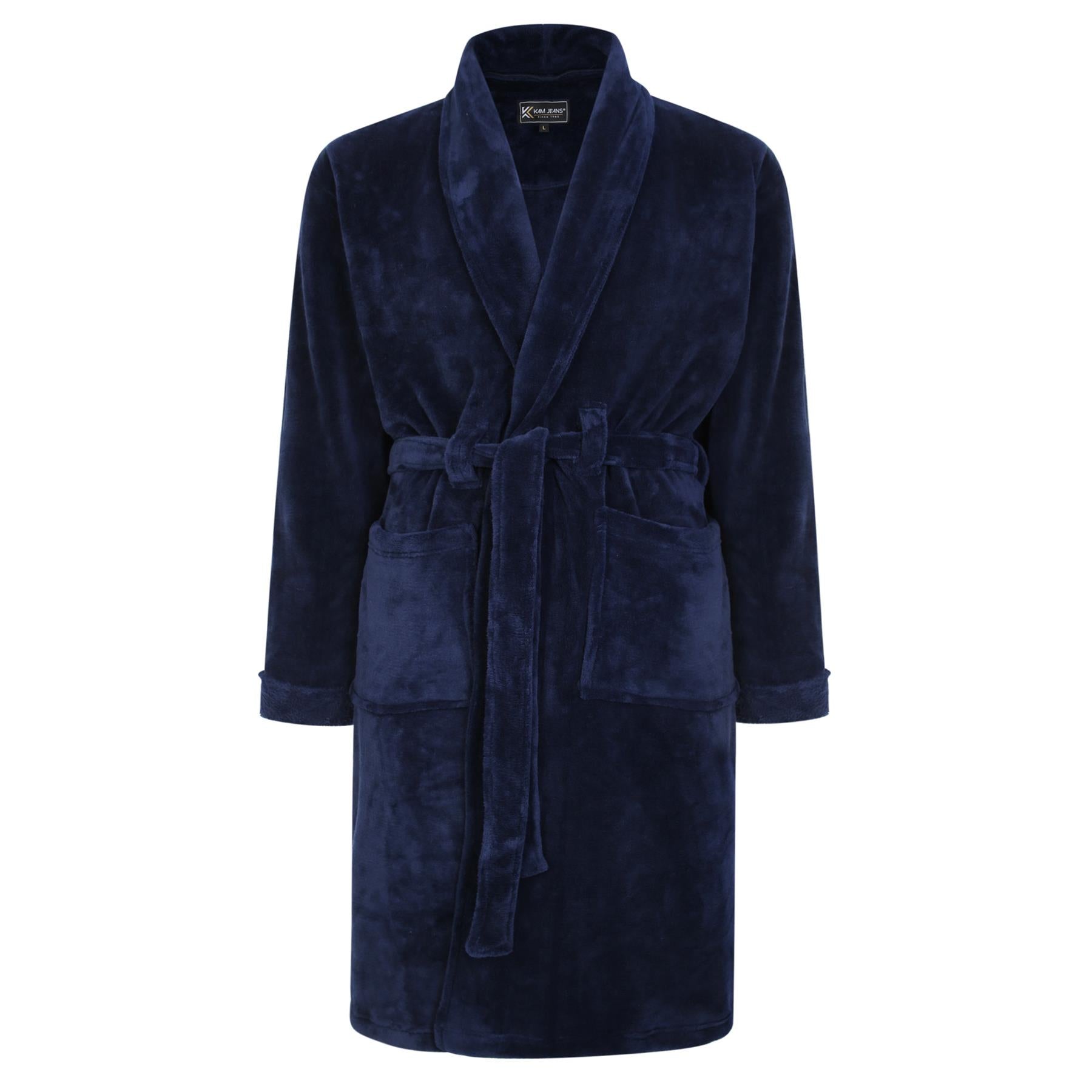 Kam Jeanswear Men's Plus Size Velour Dressing Gown in 3 Colours, Sizes 2XL to 8XL