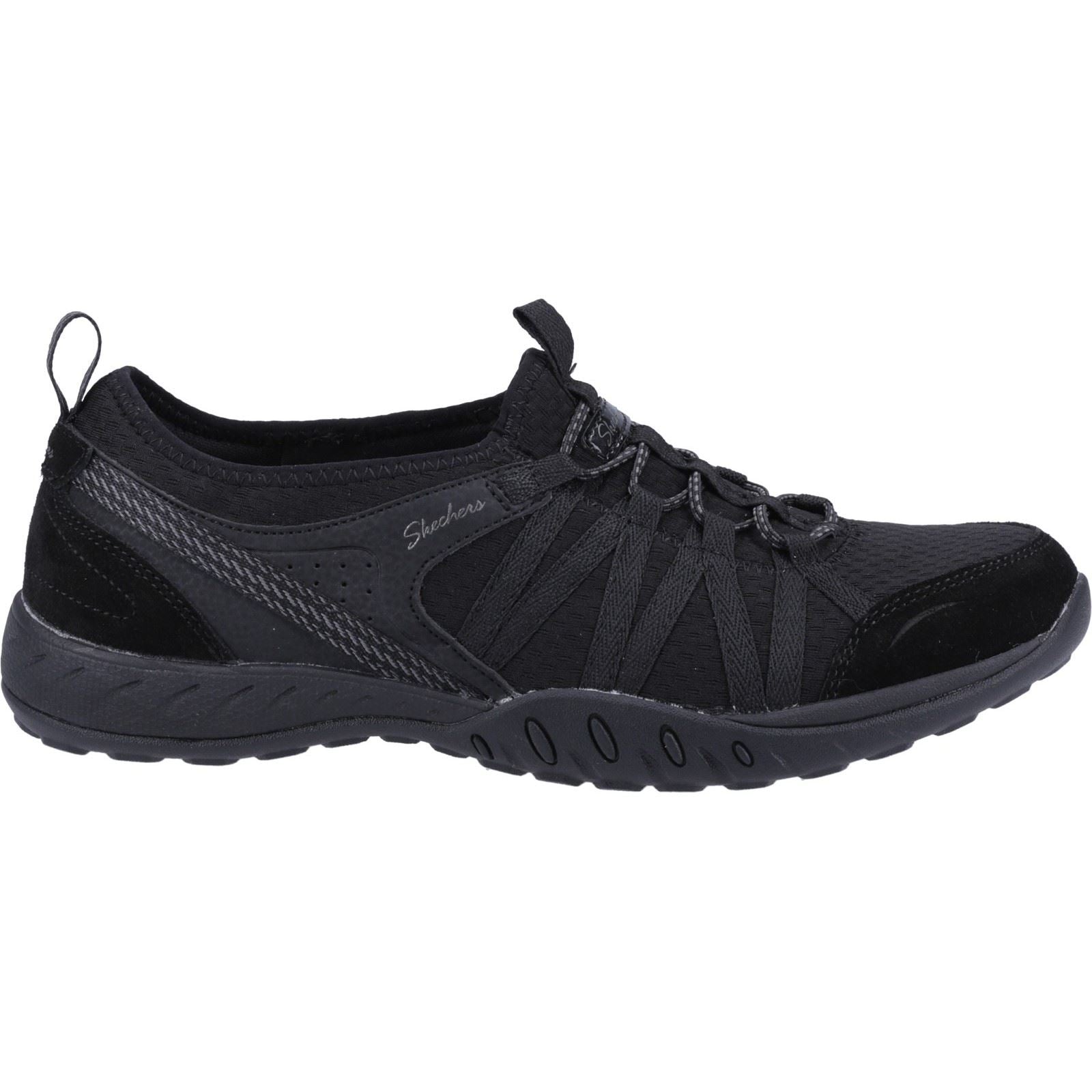 Skechers (GAR100561) Women's Relaxed Fit: Breathe-Easy Rugged Trainer in Black 3 to 8