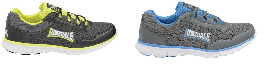 Lonsdale Men's Southwick Light Weight Trainer in Charcoal/Black/Volt