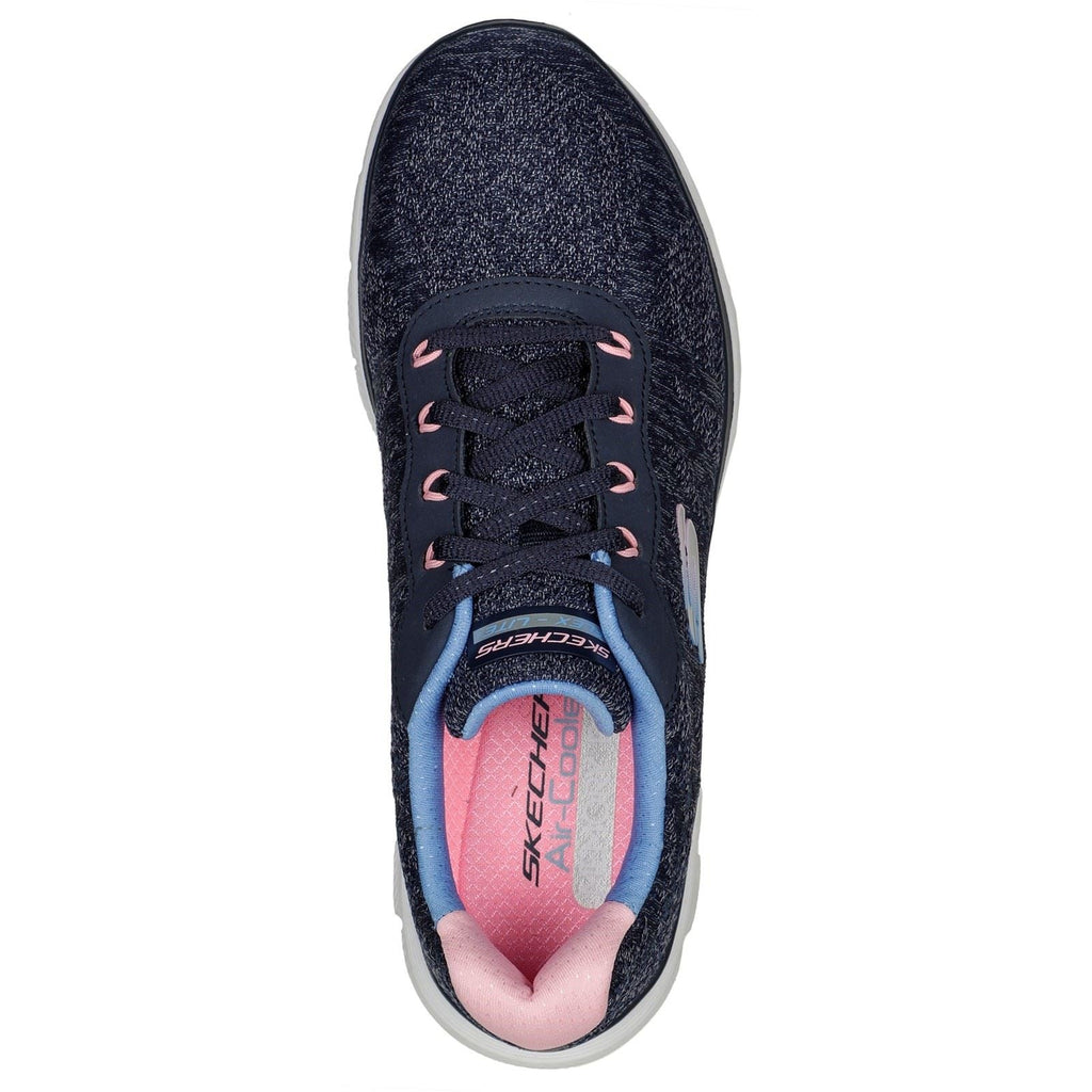 Skechers (GAR149570) Women's Flex Appeal 4.0 Fresh Move Trainers in Navy/Multicoloured 3 to 8