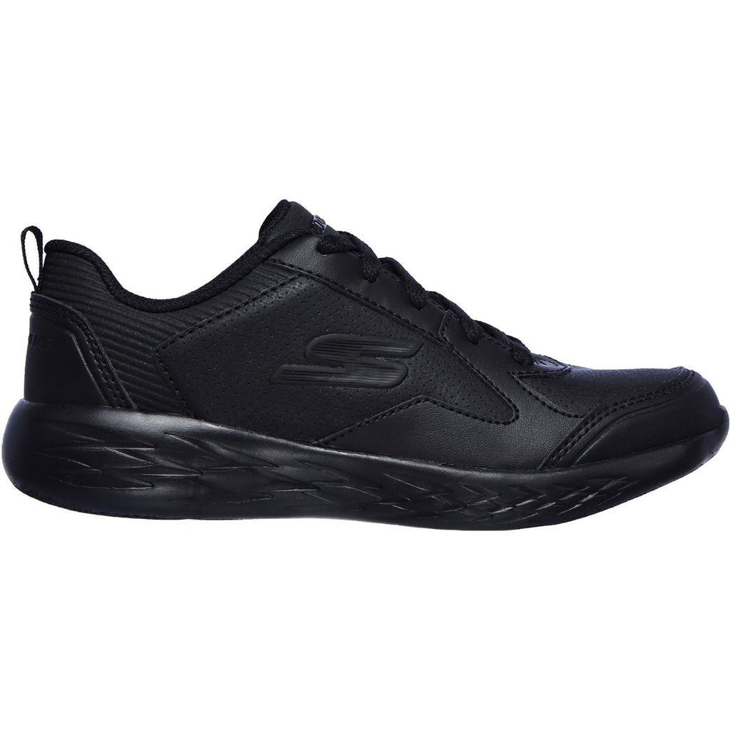 Skechers Go Run 600 Bexor School Shoes Boys BTS in Black Synthetic/ Black Trim