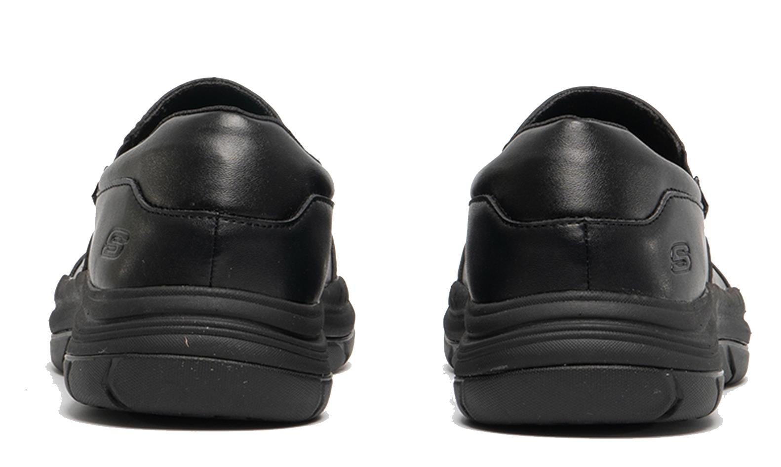 SKECHERS Men's Relaxed Fit Expected 2.0 Slip On Casual Dress Comfort Loafer Moc in Black