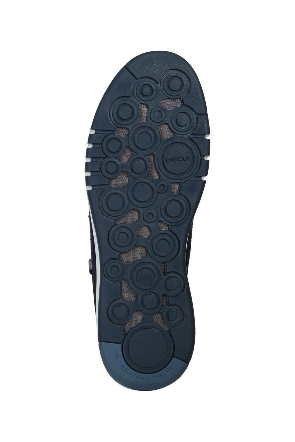 GEOX Mens Low Cut Ultra Breathable Black Leather Sneakers (Aerantis)