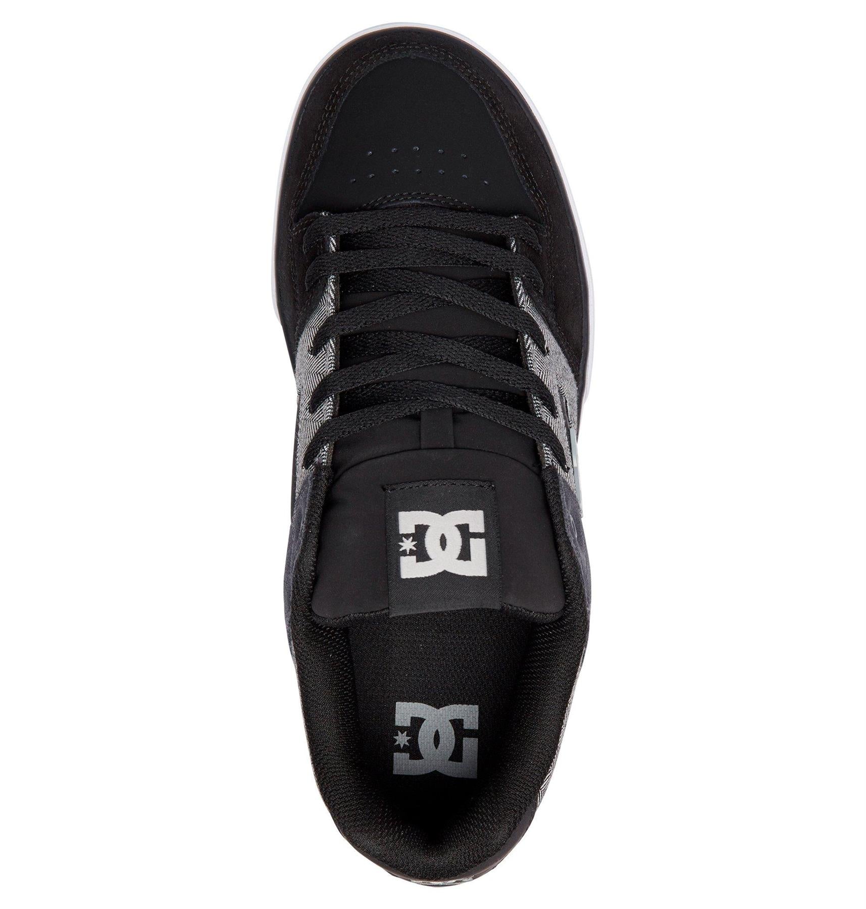 DC Shoes Mens Pure SE Premium Leather/Nubuck/ Suede Shoes in Black/Grey/White