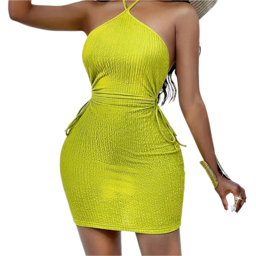 Sexy Halter Neck BodyconStyle Mini Dress