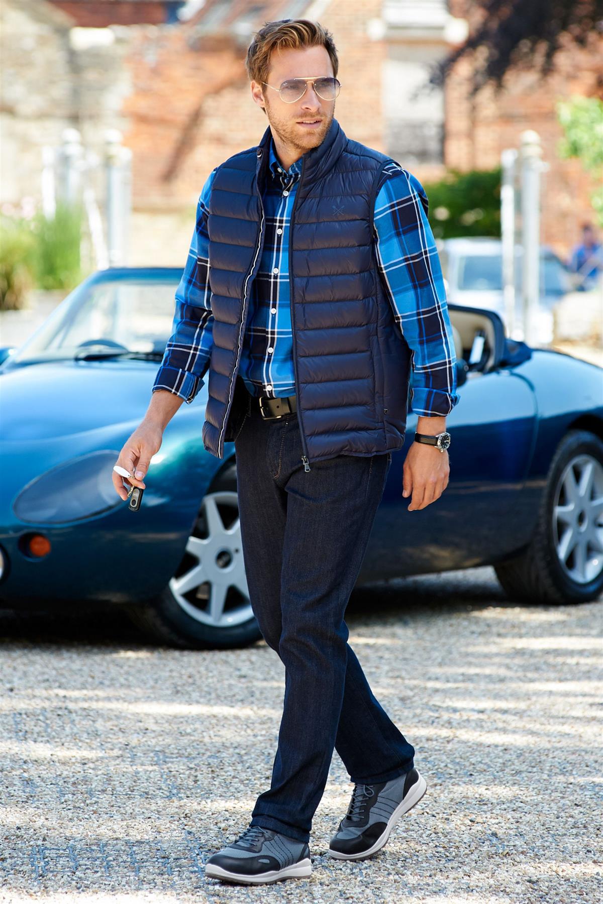 Men'S Casual Shoes (Dawson)6V Wide Fit By Db Shoes in Navy