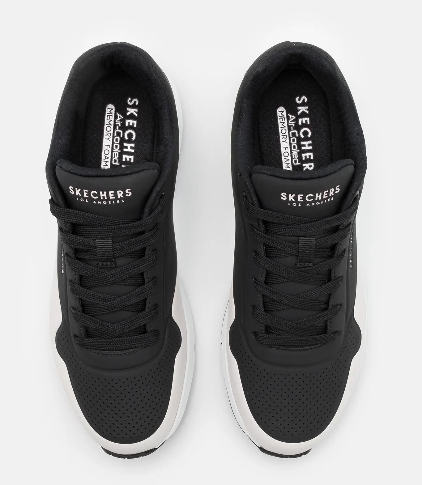 SKECHERS Men's Street Uno  Timeline shoe in Black/White