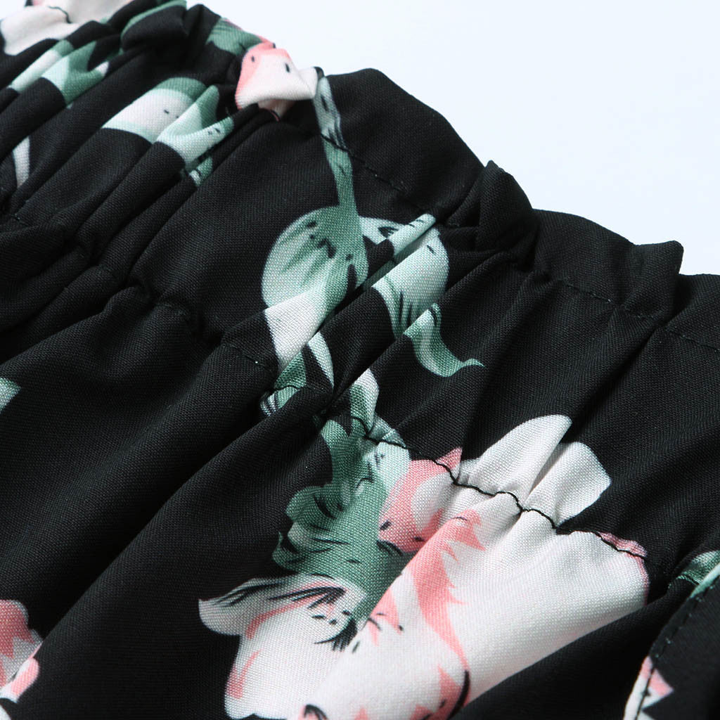 Women's printed wide-leg shorts