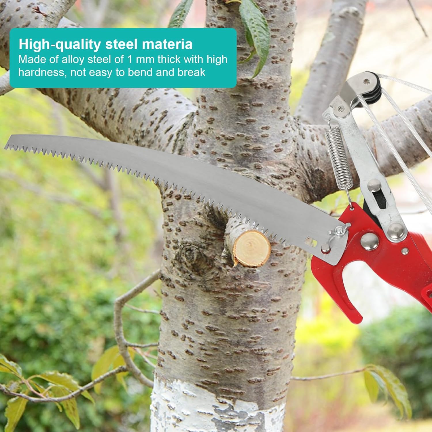 Tree Pole Pruner 8m Manual Pruning Saw with Scissors Gloves Maxant