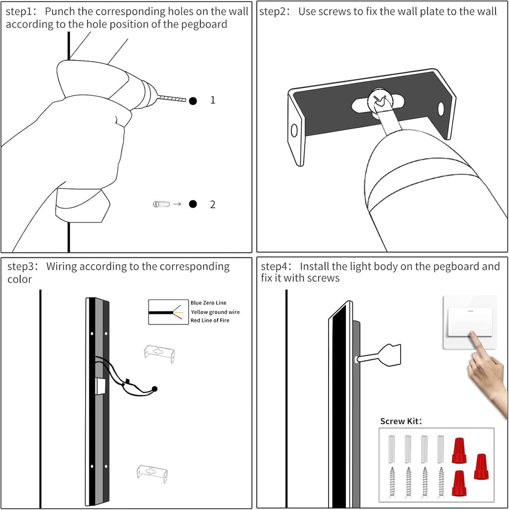 Mikeru 80CM 31W LED Wall Light, Warm White 3000K, Modern Acrylic for Outdoor